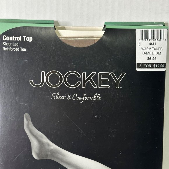 Lot of 6 dead new stock VTG pantyhose Jockey Black Pearl and Sheer Stretch brand - Picture 7 of 13